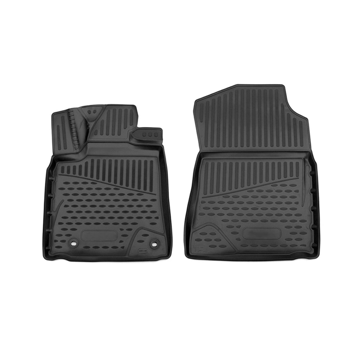 Toyota Tundra Floor Mats - Omac - Rubber TPE - Black - 2014-2021